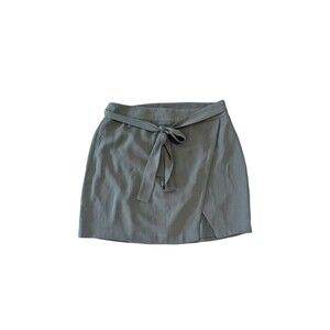 NWT women's belted skirt naked zebra Size S olive color